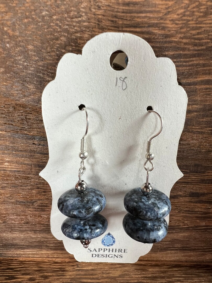 Marble Blue Beaded Dangle Earrings MakerPlace by Michaels